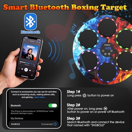 Music Boxing Machine with Gloves - Wall Mounted Punching Trainer for Adults & Kids, 9-Speed Punch Game, Wall Boxing Punching pad, 2025 Upgrade Gifts for Boys Age 6+ - style: Ice-Fire