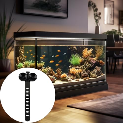Multipurpose Fishtank Suction Cup Cable Tie for Secure Holding Device Heaters Pumps and Wire Arranging 10PCS Aquarium Suction Cup Cable Tie - color: Black