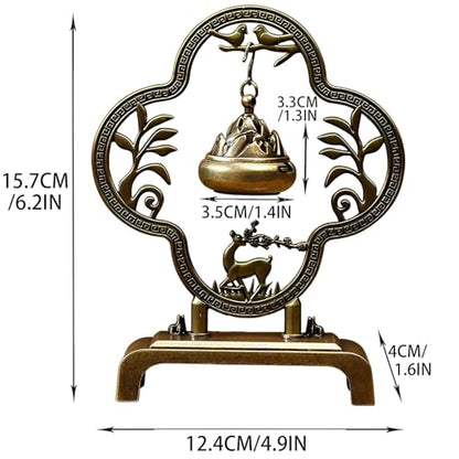 Deer Incense Holder, Incense Holder for Sticks | Mini Hanging Thurible Incense Burner Rack,Insence Stick Holder,Bronze Colored,1 Piece