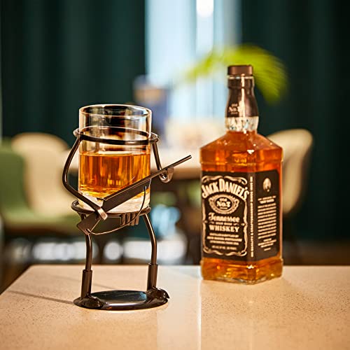 Rifle Hunter Whiskey Glass with Metal Bullet Holder | Funny Gun Enthusiast Gift for Men, Dad & Son | Premium Scotch & Liquor Cup, Elegant Hunting Party Accessory, Novelty Birth Day Barware Gifts - style: Hunting