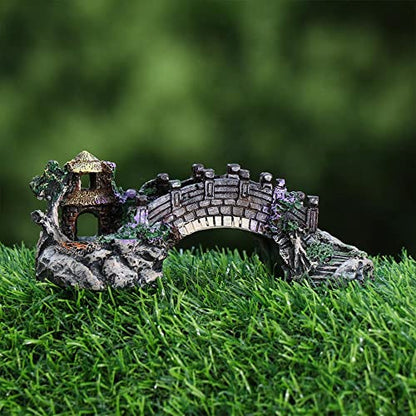 Artificial Bridge Rockery Resin Aquarium Ornaments Aquarium Accessories Retro Decoration