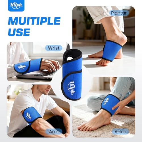 Hilph Wrist Ice Pack Wrap for Carpal Tunnel Relief, FSA Eligible HSA, Reusable Wrist Hot & Cold Therapy Brace for Hand Injuries, Arthritis, Tendonitis, Surgery Recovery Items Gifts Men Women, Blue - style: Casual