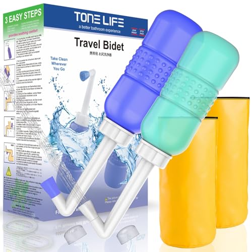 2PCS Blue+Green Peri Bottle for Postpartum Essentials, Feminine Care - 15oz Peri Bottle for Postpartum Perineal Care- Baby Travel Bathing kit, Portable Bidet for Travel,Birth Tears, Hemorrhoids, Pain - color: 450ml Blue + Green【tw0 Color!】
