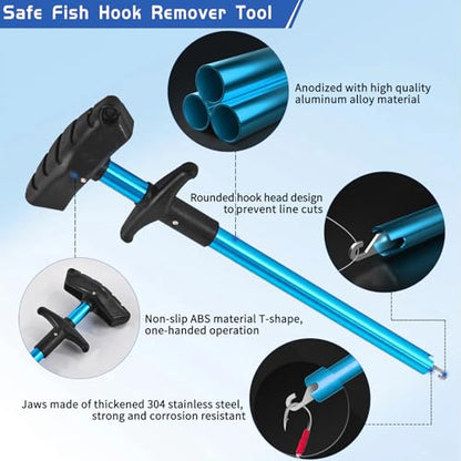 XBLACK Fishing Tool Kit Fishing Pliers Fish Gripper Fishing Scale Fish Grip Tools Set Saltwater Resistant Fishing Gear - color: 6 Piece Set - A