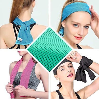 Pack of 20 Cooling Towel 40x12'' Ice Towel for Neck and Face Microfiber Chilly with Bag Breathable Yoga Gym Stay Cool Towels Sweat Rag for Workout Running Camping Pilates Beach, Purple - color: Purple
