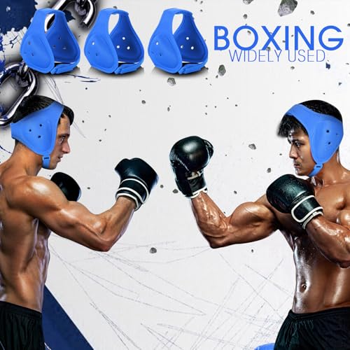 Jerify 3 Pcs Wrestling Headgear for Kids Youth Soft Grappling Headgear Wrestling Adjustable Ear Guard Protective(Blue) - color: Blue