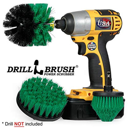 Drill Powered Oven Cleaner - Stove Top Cleaner Brushes - Sink & Countertop | Kitchen Cleaning Supplies - Kitchen Power Scrubbing Brushes - Accessories for a Clean Home - Fridge Nylon Scrubbing Brush - color: Green
