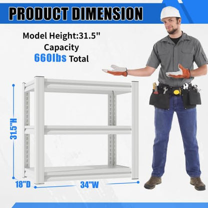 20-30 Gallon Fish Tank Stand - Metal Aquarium Stand, 34 "W x 18 "D x 31" H Adjustable Heavy Duty Reptile Tank Stand, Adjustable 3-Tier Fish Tank Rack Shelf for Home Office, Tank Not Included - color: White, size: 34 "W x 18 "D x 31"H