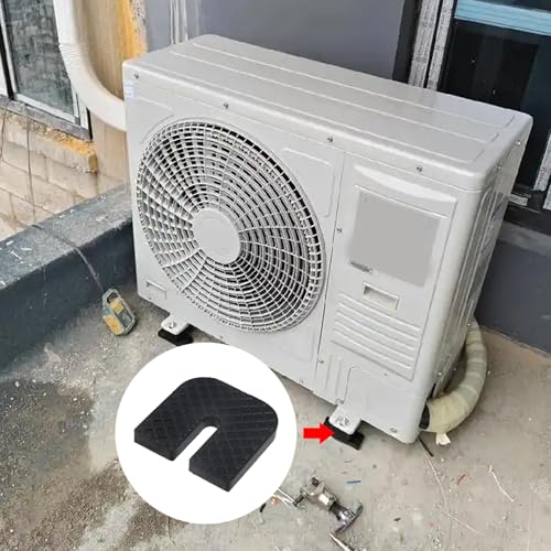 MY MIRONEY 8PCS U-shaped Rubber Anti-Vibration Isolator Pads, Air Conditioner Shock Pads for Air Compressor, Air Conditioner Unit, HVAC, Treadmill - style: U-shaped