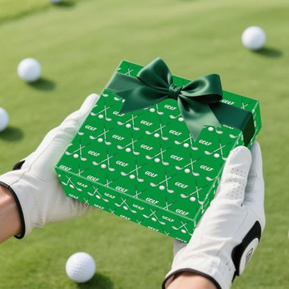 Keluna Golf Gift Wrapping Paper - Sports Theme Golf Wrapping Paper for Men Birthday Fathers Day Graduation Retirement Sports Event Christmas Holiday Wrap Sheets - color: golf