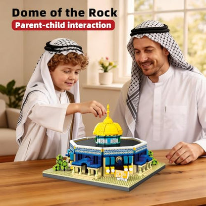 Dome of The Rock Building Blocks Sets Islamic Architecture Building Kits World Famous Landmark Model Toys Eid Gifts for Muslim Adults Kids 983PCS - style: Dome of The Rock