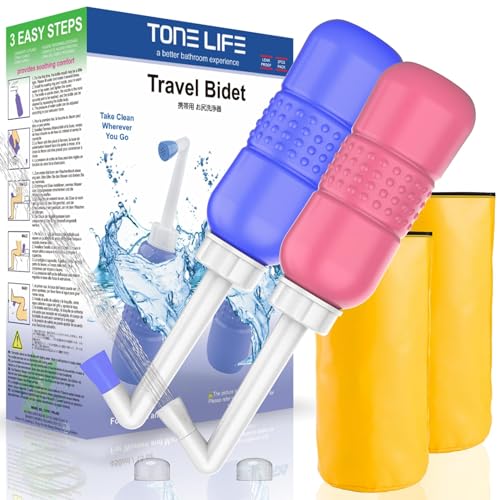 2pcs Portable Bidet Travel Bidet Bottle 450ml Peri Bottle for Postpartum Essentials Perineal Recovery, Feminine Care ,Hemmoroid Treatment,Baby, Women or Bedridden Patient - color: 2pcs-450ml Bidet