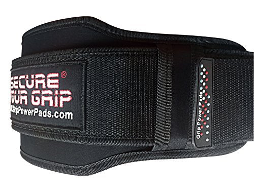 Grip Power Pads Gym Weight Lifting 6" Wide Neoprene Double Belt for Men Back Lumber Support Fitness Exercise Bodybuilding - size: 2X-Large 45" - 48.5"