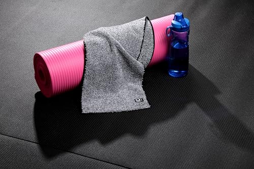 Facesoft Yoga Towel - Infused with Activated Charcoal to Detoxify and Sweat - Made with Eco-Friendly Aqua-Cotton Yarn - Biodegradable and Sustainable - All Ages - color: Eco Sweat Charcoal Workout Towel