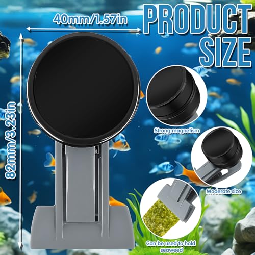 Magnetic Seaweed Feeder Clip, Saltwater Fish Aquarium Accessories Supplies Algae Magnet Seaweed Feeder Magnetic Clips,Goldfish Fish Tank Feeding Ring Suitable for Aquatic Pets - color: 1Pcs