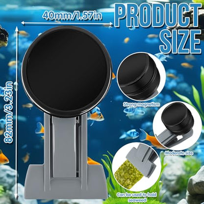 Magnetic Seaweed Feeder Clip, Saltwater Fish Aquarium Accessories Supplies Algae Magnet Seaweed Feeder Magnetic Clips,Goldfish Fish Tank Feeding Ring Suitable for Aquatic Pets - color: 1Pcs