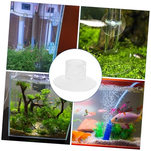 GALPADA 50pcs Fish Tank Cups for Secure Feeder Fixing Transparent Aquarium Accessories for Easy Installation and Visibility for Fish Bowls and Aquatic Environments - size: 3.00X3.00X1.50CM