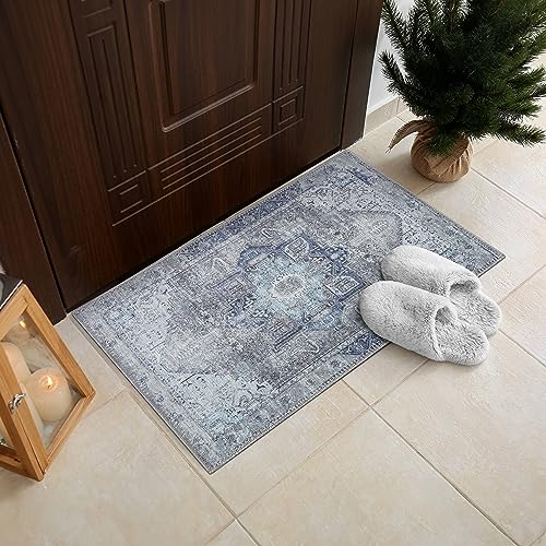 RugOver Machine Washable Area Rug, Pet-Friendly and Non-Slip Indoor Carpet for Kitchen, Bathroom, Living Room, Home Floor Decoration(Seal/Space, 2' x 3') - color: 1584, size: 2' x 3'