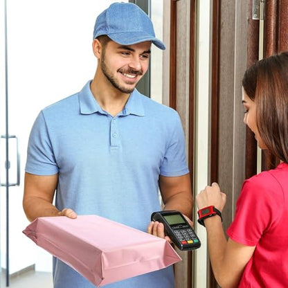 Metronic Poly Mailers 12x15.5 1000 Pack, Strong Adhesive Shipping Envelopes for Clothing, Medium Bulk Shipping Bags for Small Businesses, Mailers Poly Bags, Packages Bags Light Pink - size: 12x15.5 1000PC