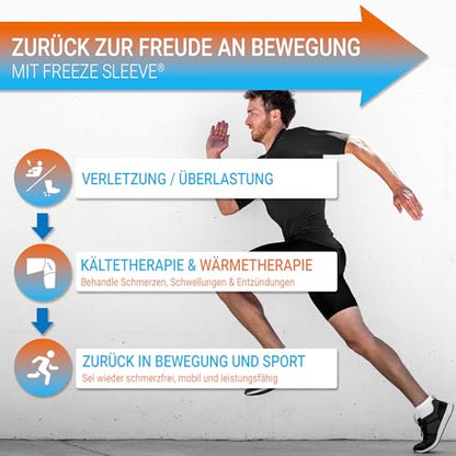 FreezeSleeve Ice & Heat Therapy Sleeve- Reusable, Flexible Gel Hot/Cold Pack, 360 Coverage for Knee, Elbow, Ankle, Wrist- Turquoise, X-Large - color: Turquoise, size: X-Large (Pack of 1)