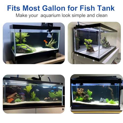 ELEBOX Aquarium Background Blue Black Fish Tank Background Picture 2 Sides Fish Backdrop for Aquarium Wallpaper 16"x 40" - size: 15.7" H x40.2" L