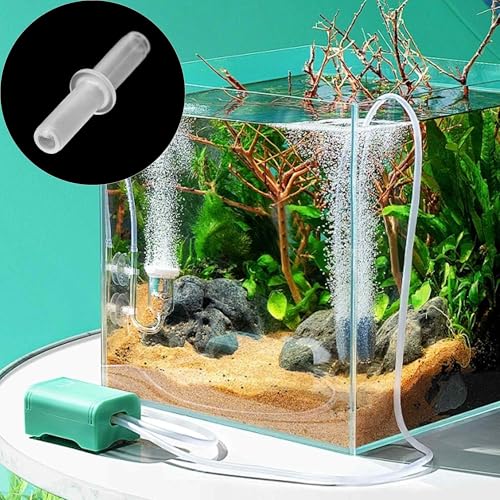 100PCS Aquarium Air Line Connectors, Plastic Valve Fittings, Inline Straight Joints for Fish Tank Pump Tubing - size: Straight