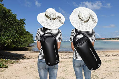 Freegrace Waterproof Dry Bag Set of 3 - Submersible Dry Sack with Double Zip Lock Seals - Includes Waist Pouch & Phone Case - Perfect for Kayaking, Swimming, Boating & Rafting (Black, 5L) - color: Black, size: 5L, style: Without Window