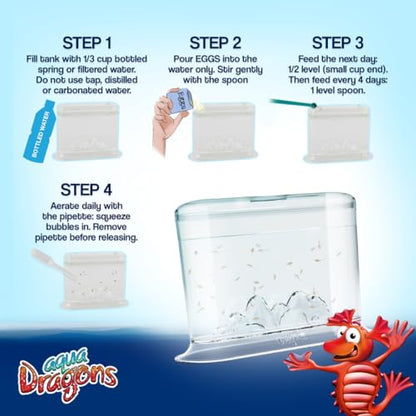 World’s Smallest Aqua Dragons, Live Aquatic Pets Hatch & Grow Miniature Science Kit for Ages 6 and up
