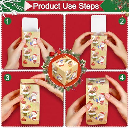 ONESING 24 Pcs DIY Christmas Advent Calendar Boxes for 2024, 24 Days Countdown Calendar Gift for Adults and Kids Christmas Cardboard Number Boxes Make & Fill Your Own Advent Calendar Boxes, Lovely Xmas Kraft Papper Box - color: Style-E