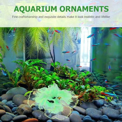 Yardwe Artificial Silicone Aquatic Plant Mini Fish Tank Decoration Lifelike Water Grass for Aquarium Landscape and Fish Pond Ornament