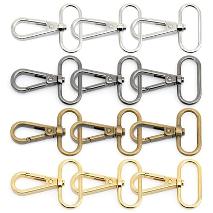 CRAFTMEMORE Snap Hook Swivel Push Gate Lobster Clasps Fashion Clips Purse Making FS10 Pack of 10 (Silver, 2 Inches) - color: Silver, size: 2 Inches