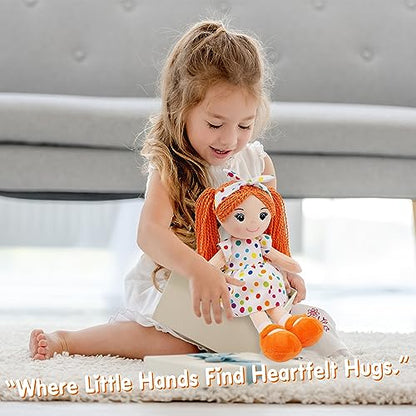 June Garden 14" Snuggle Cuties Sophie - Soft Cuddly Plush Doll Gift for Girls - Huggable Rag Doll - Pink M - color: Pink Sophie, size: Medium