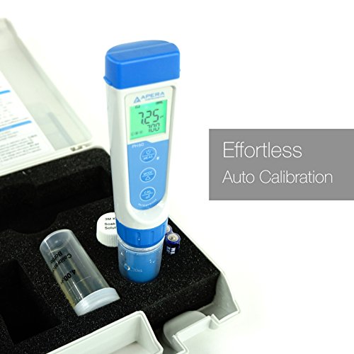 Apera Instruments AI311 Premium Series PH60 Waterproof pH Pocket Tester Kit, Replaceable Probe, ±0.01 pH Accuracy, Lcd display - style: For General Water Solutions