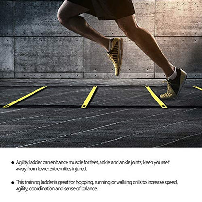 Yosoo Health Gear Speed Ladder, Ladder Ladder, Training Ladder Speed Training Equipment, Ladder With Pp And Nylon For Athletic Exercise Foot Strength Training