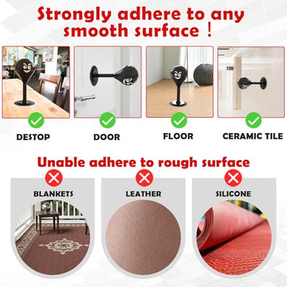 Desktop Punching Bag with Suction Cup - Punch Away Stress, Heavy Duty Office Desk Stress Ball for Adults & Kids, Fun Boxing Toy for Coworkers, Friends - color: Black
