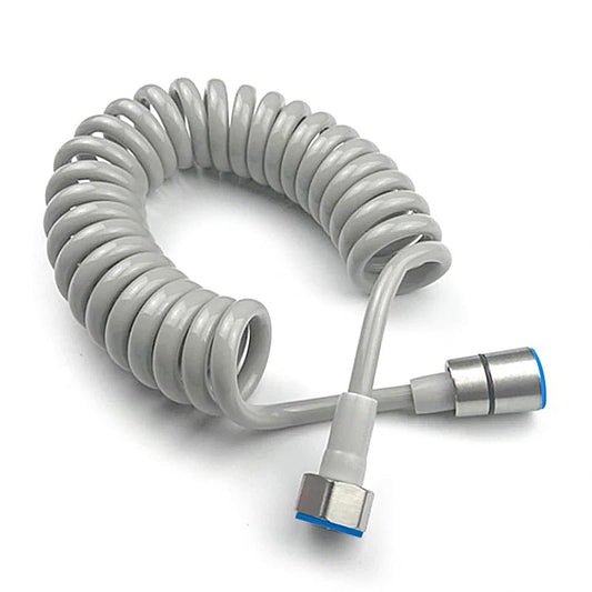Spring Flexible Shower Hose,ABS Bathroom Spiral Flexible Telescopic Shower Hose for Toilet Faucet, Bidet Sprayer, Hand Shower,Standard G1/2 Connectors(Gray) - color: gray shower hose