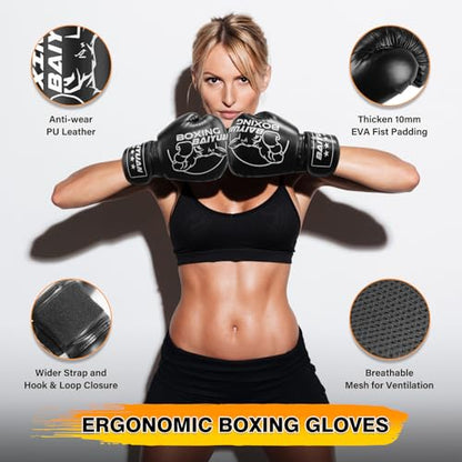 Standing Punching Bag for Adults Teens, Inflatable Boxing Bag with Stand, Kick Boxing Training Equipment for MMA, Muay Thai, Kickboxing - size: 71"
