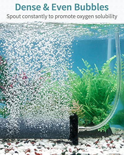 Pawfly Aquarium 8 Inch Air Stone Cylinder for Larger Air Pump Bubble Diffuser Release Tool for Outdoor Pond Garden Circulation System and Large Fish Tanks, 2 Pack