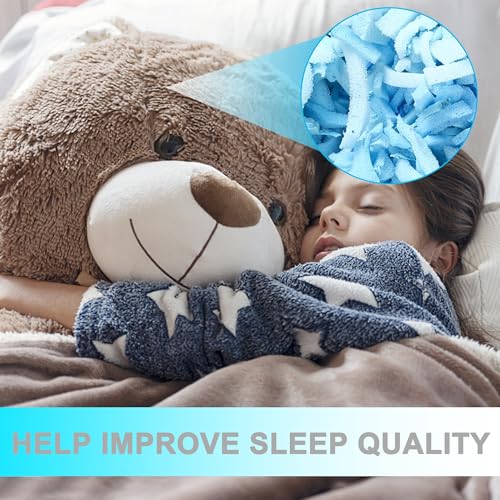 DR.DUDU 20 lbs Bean Bag Filler Foam, Shredded Gel Memory Foam Filling, Premium Soft and Comfortable Pillow Stuffing Foam for Couch Cushion Dog Bed Chair Arts Crafts Stuffed Animal - size: 20lb