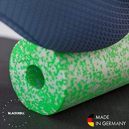 BLACKROLL - MED or MED 45 Foam Roller, Ideal for Myofascial Trigger Point Release and Back Massage, for Yoga, Exercise, Pilates, and Home Gym Workouts and Muscle Recovery, White/Green - size: 12" x 6"