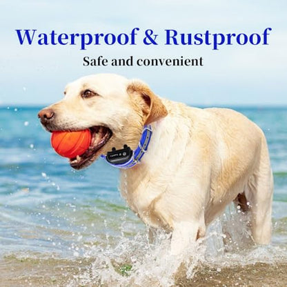 Waterproof TPU Replacement Strap for Dog Training Collar, 27.5 in - color: Blue Reflect