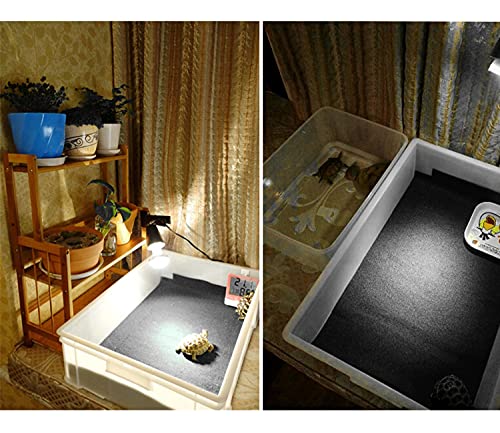 Mechpia 47" x 24" Large Reptile Carpet Terrarium Liner Bedding Reptile Substrate Mat Tank Accessories for Bearded Dragon Snake Lizard Tortoise Leopard Gecko (Grey) - color: Grey