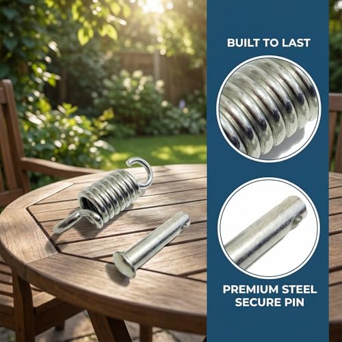 Hammock Chair Spring Pin Plug - Hammock Chair Ultimate Hanging Kit/Heavy Duty Hammock Spring Hook for Hanging Basket Chairs Hammock and Porch Swings - color: Silver