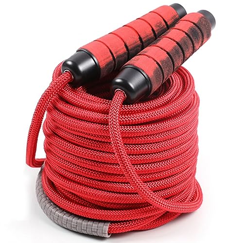 30 FT Long Jump Rope for Kids Adults,Double Dutch Jump Rope,Adjustable Skipping Ropes with High-strength Nylon Braided Rope Core,360°Rotation Not Entangled,Long Enough for 6-10 Jumpers.