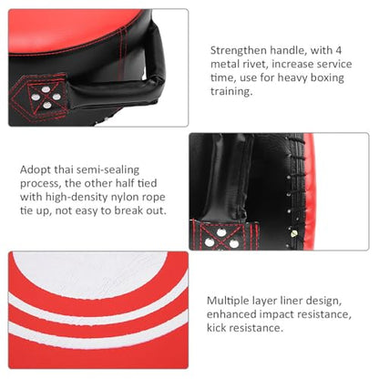 Gavigain Boxing Pads, Boxing Pads Curved Focus Mitts Taekwondo Focus Strength Training Shield Kick Boxing Pad for MMA, Kickboxing, Martial Arts, Muay Thai, Karate Training - color: Red