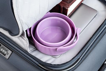The Collapsible Negel Vasser Set | Netilat Yadayim | Shissel and Kvort |Compact, Versatile, Foldable, Folding Durable Washing Basin and Cup, Bowl & Cup and Cover. (Black)