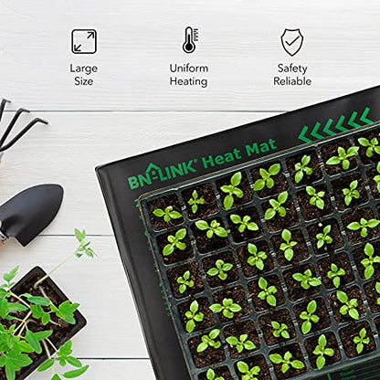 BN-LINK Seedling Heat Mat Warm Hydroponic Heating Pad Waterproof 20" x 20.75" for Seed Starting Greenhouse and Germination, 2 Pack - size: 20x20 2 Pack