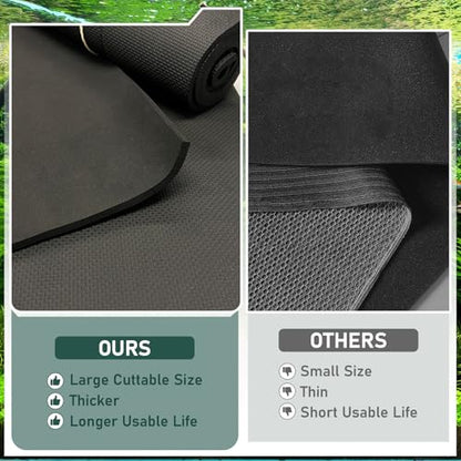 48x24 Inch Aquarium Leveling Mat - Neoprene Non-Slip Shockproof Fish Tank Pad, 0.2" Thick Waterproof Tank Base Cushion for Uneven Surfaces, Cut-to-Size Floor & Desktop Protector - size: 48x24 Inch, style: No Glue