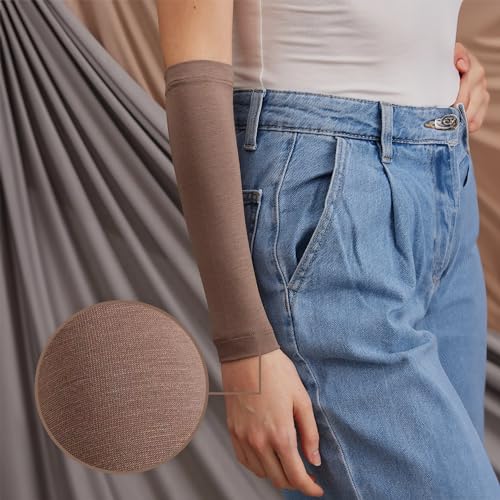 Modest Arm Cover | Jersey Arm Cover | Modest Sleeve Covering for Muslim Women - color: Desert Taupe