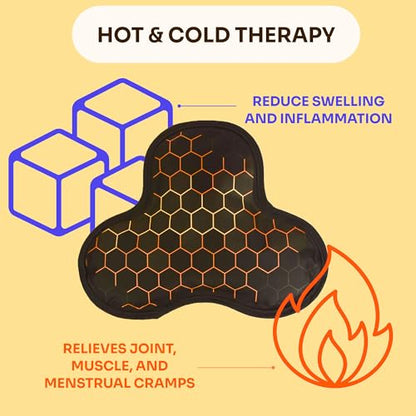 ZENKEYZ Reusable Gel Shoulder Ice Pack - 8x10 in, Black | Reusable hot & cold gel wrap - flexible - Use for shoulder, knee, ankle & back pain, injuries & sport